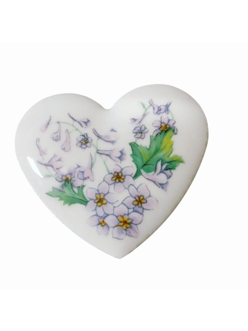 Avon Birthday Bouquet Pin Brooch 1987 July Larkspur Heart Shaped Collectible - Picture 3 of 8